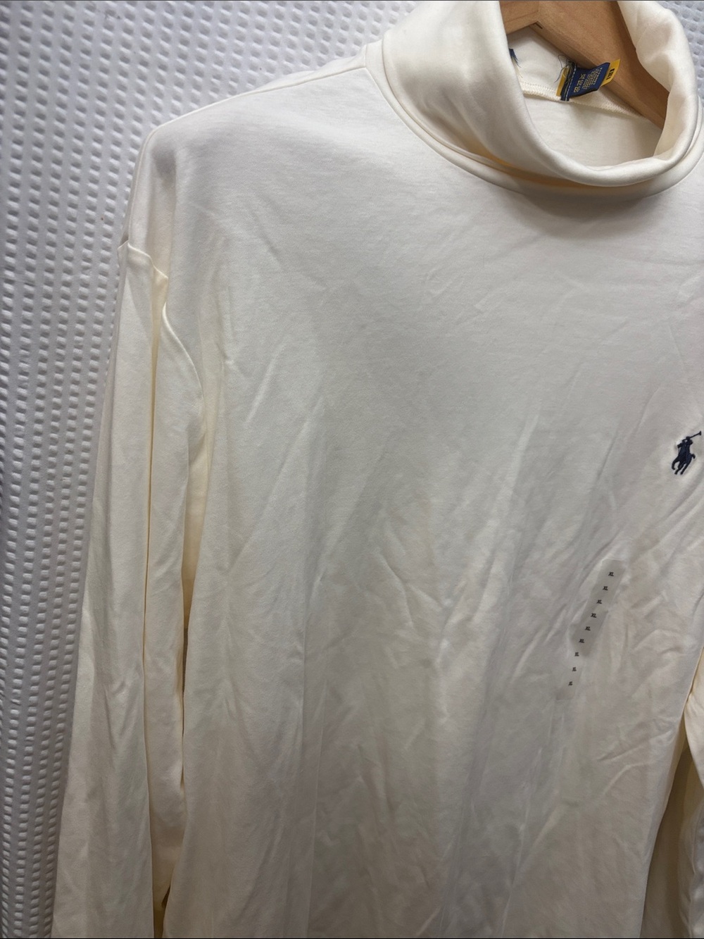 Polo by Ralph Lauren Men's Ivory Turtleneck Long-Sleeve Shirt - Picture 5 of 7